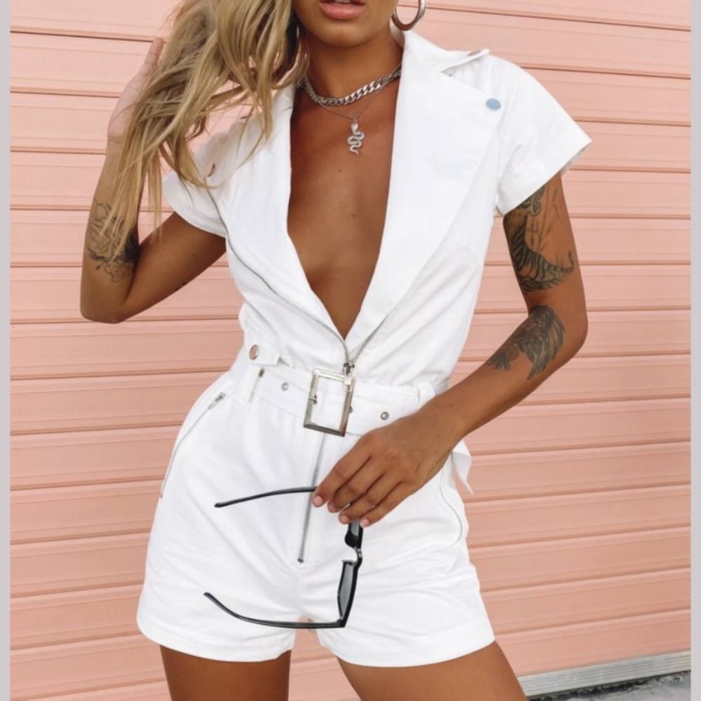 White festival romper